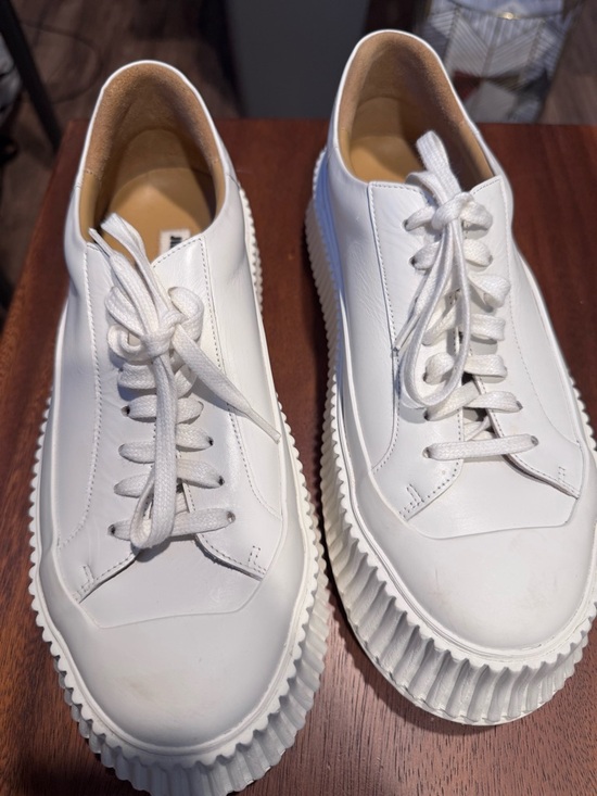 Jil Sander Shoes - Jil Sander white leather sneakers